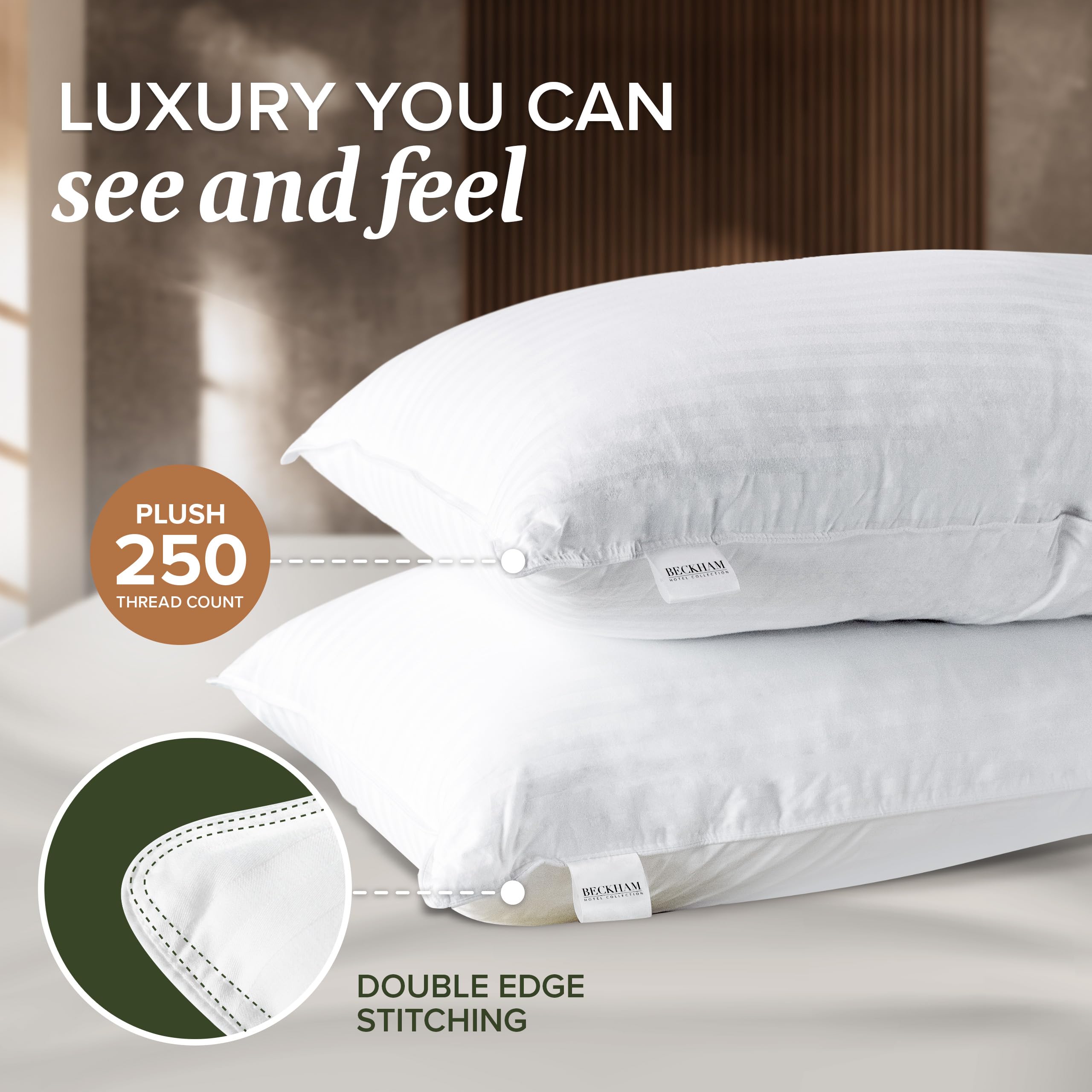 2-Piece King Size Pillow & Pillow Protector Set