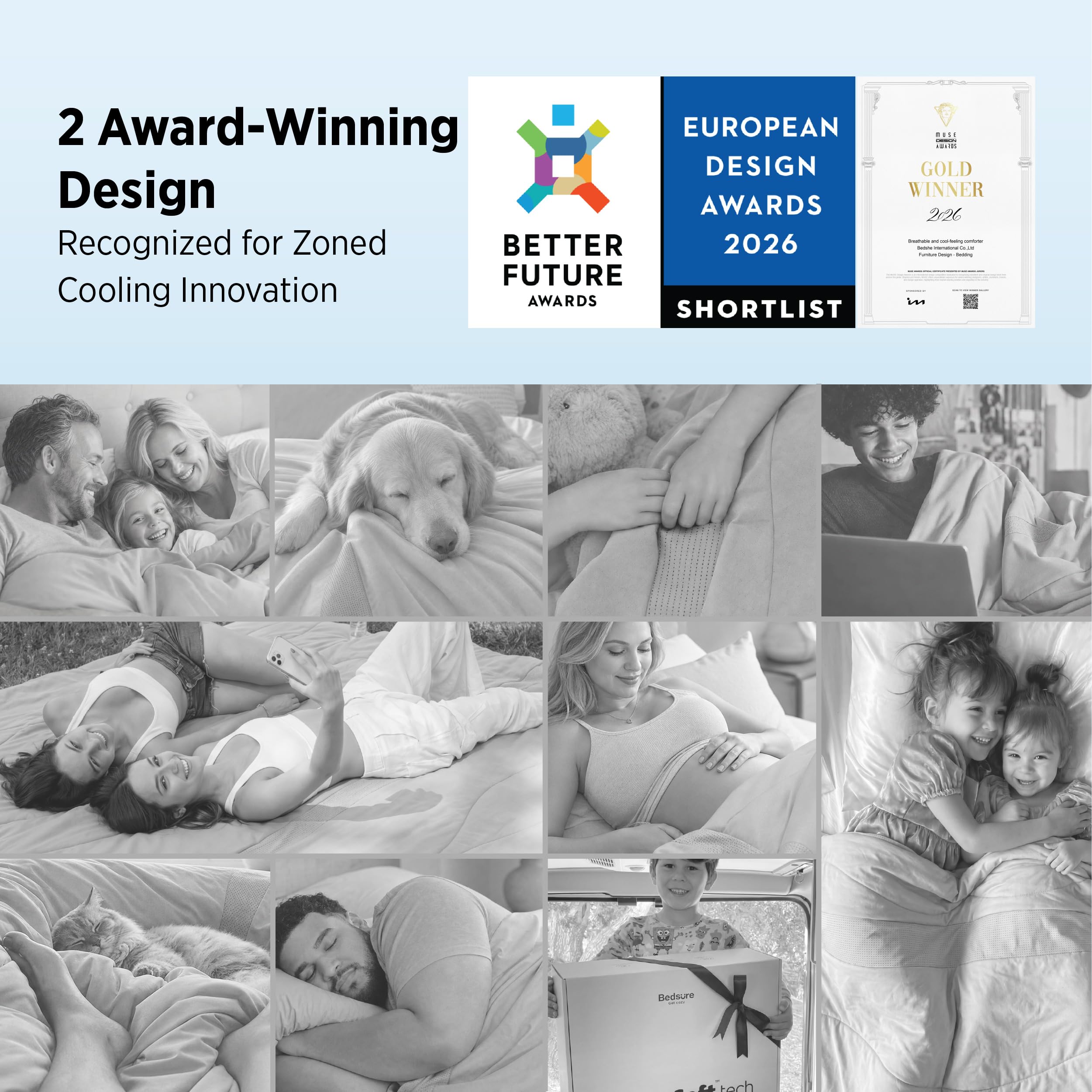 Ultra-Breathable Cooling Comforter, Lightweight Summer Duvet