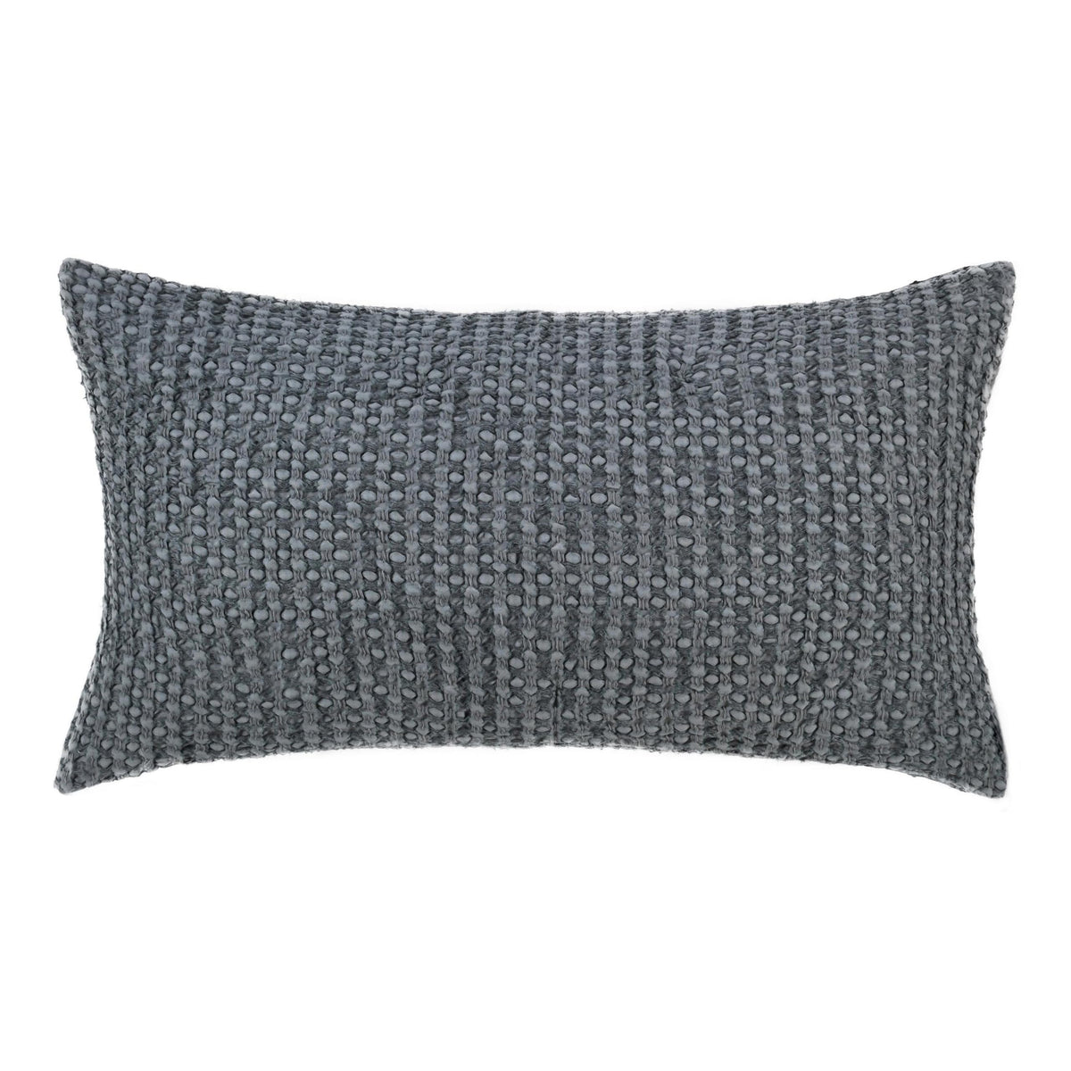 Cotton & Belgian Flax Linen King Pillow Sham, Marina Blue, 20 × 36 in