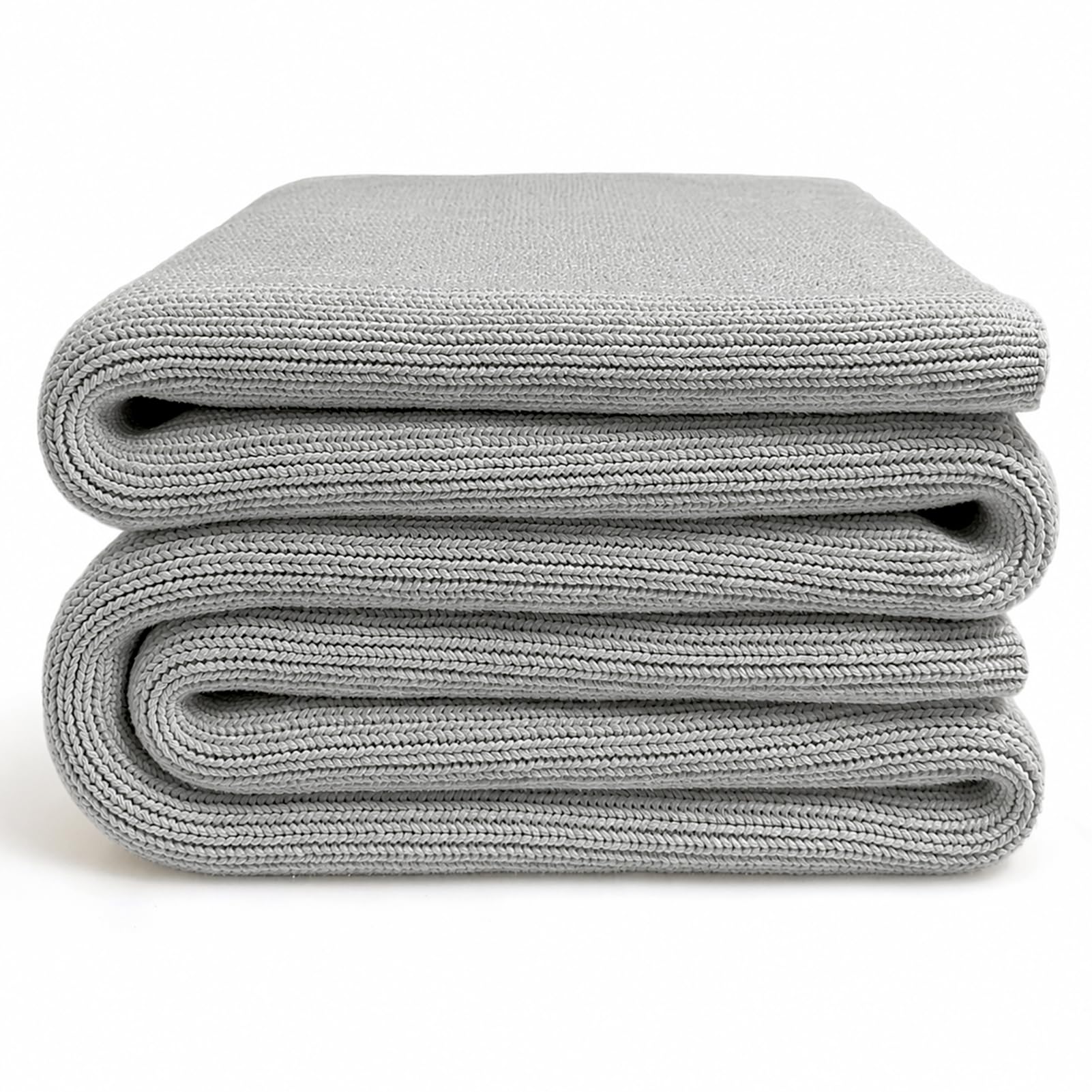 Chunky Knit Cotton Weighted Blanket, 62 × 90 in, 16 lb