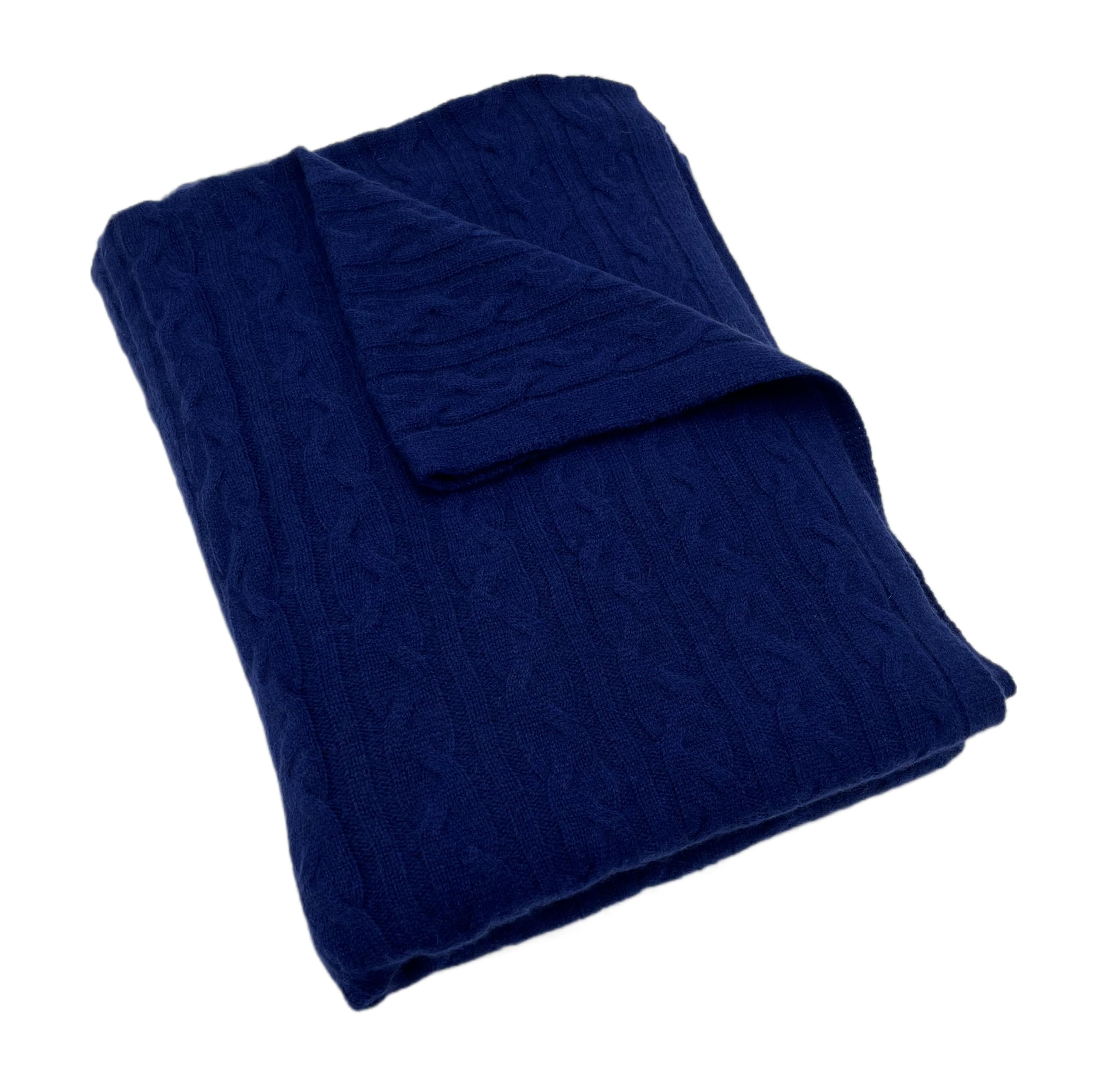 Alashan Cashmere 100% Cashmere Cozy Cable Knit Throw