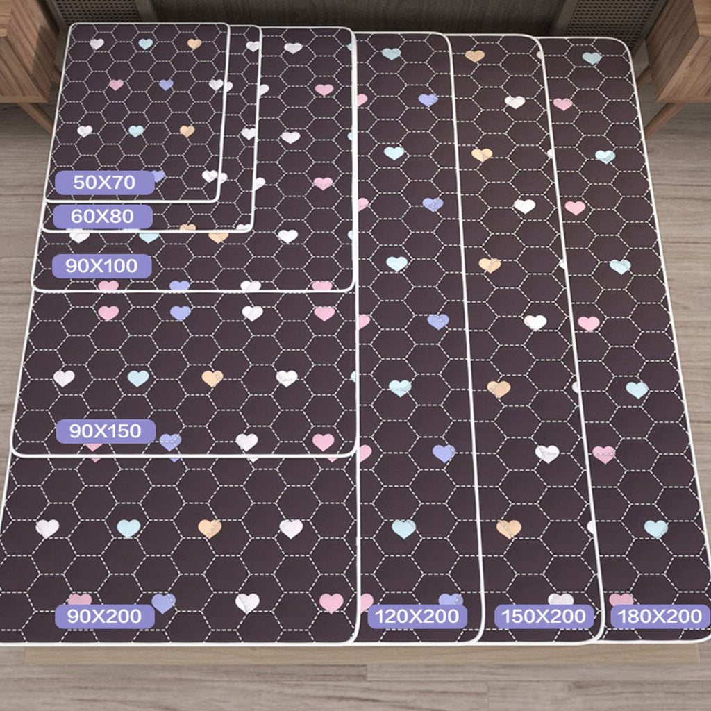 Washable Waterproof Absorbent Bed Protector Pad, 120 × 200 cm