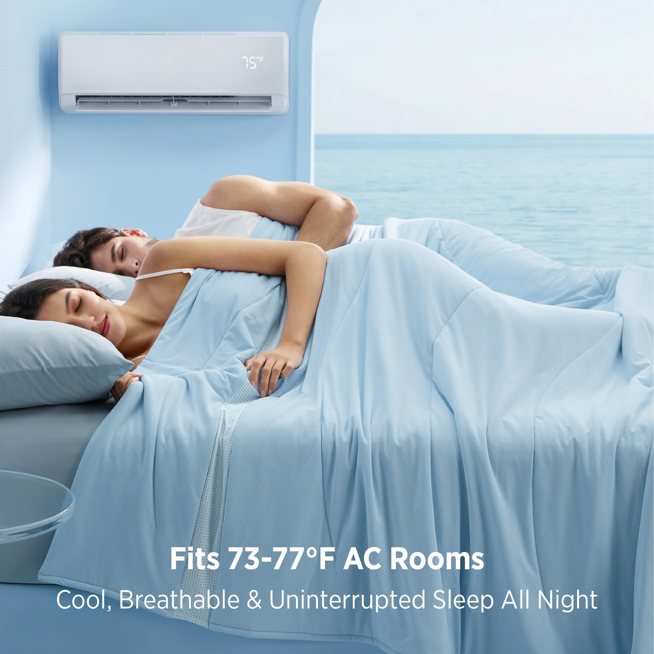 Ultra-Breathable Cooling Comforter, Lightweight Summer Duvet