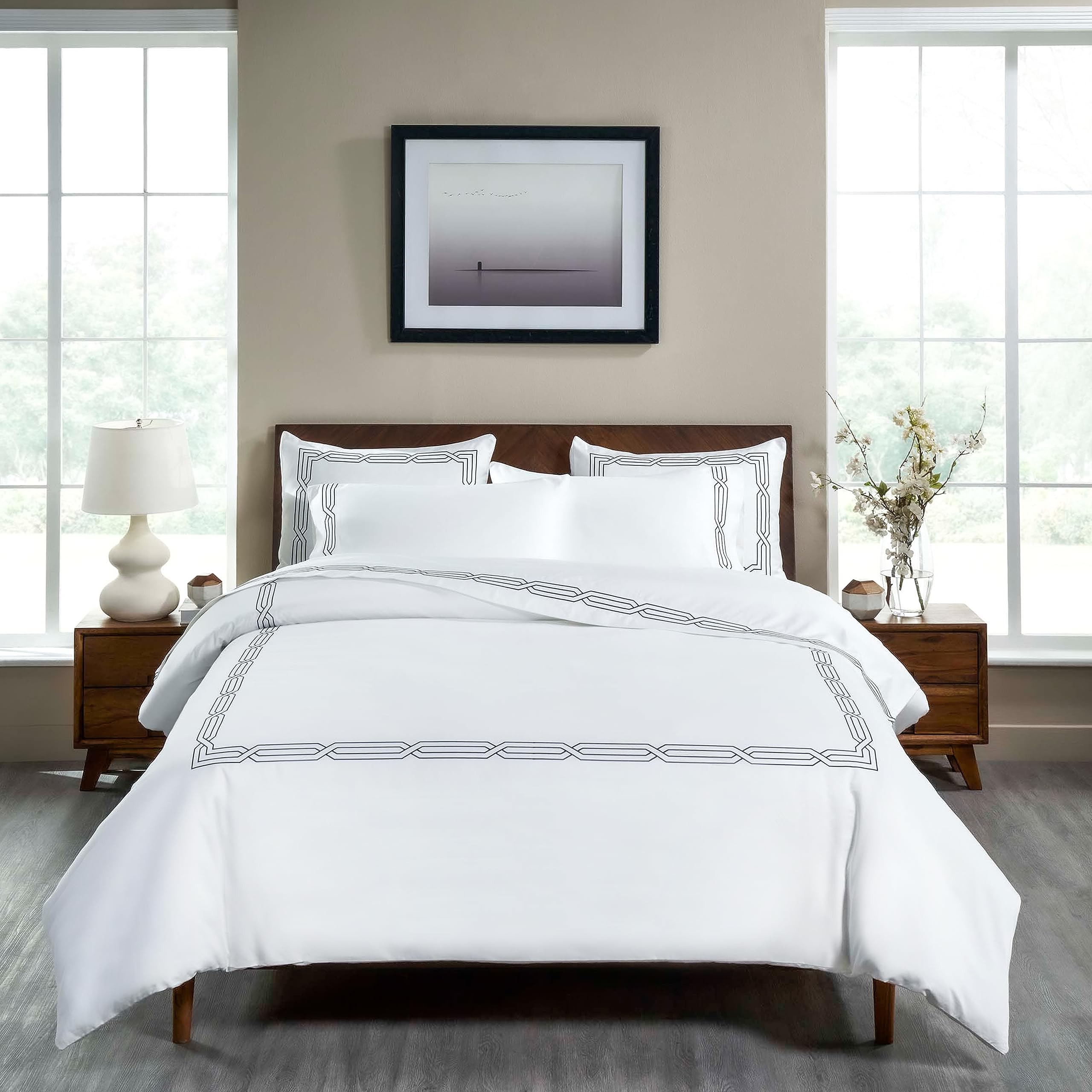 Cotton Blend Polka Dot Sheet Set, Deep Pocket, Sateen Weave