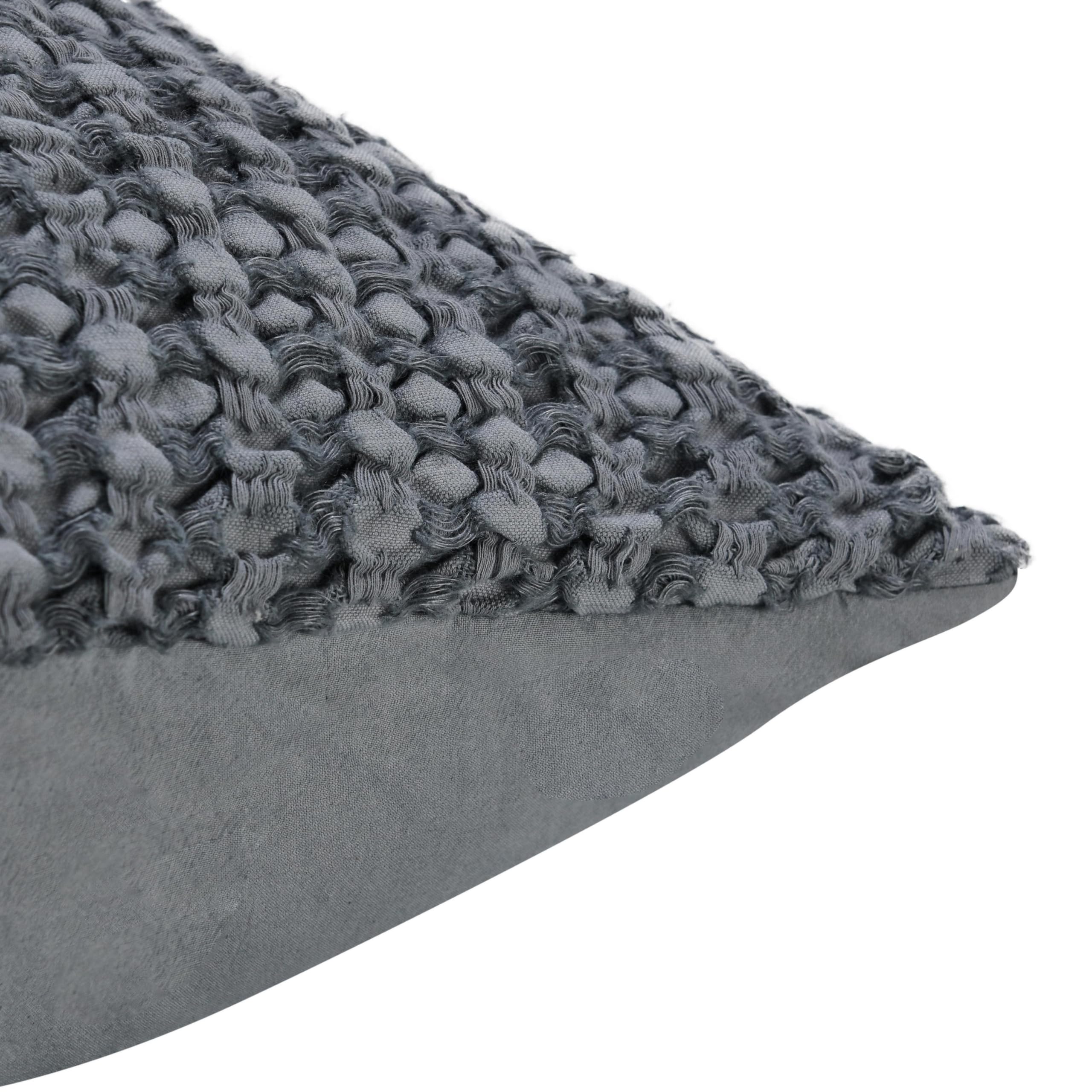 Cotton & Belgian Flax Linen King Pillow Sham, Marina Blue, 20 × 36 in
