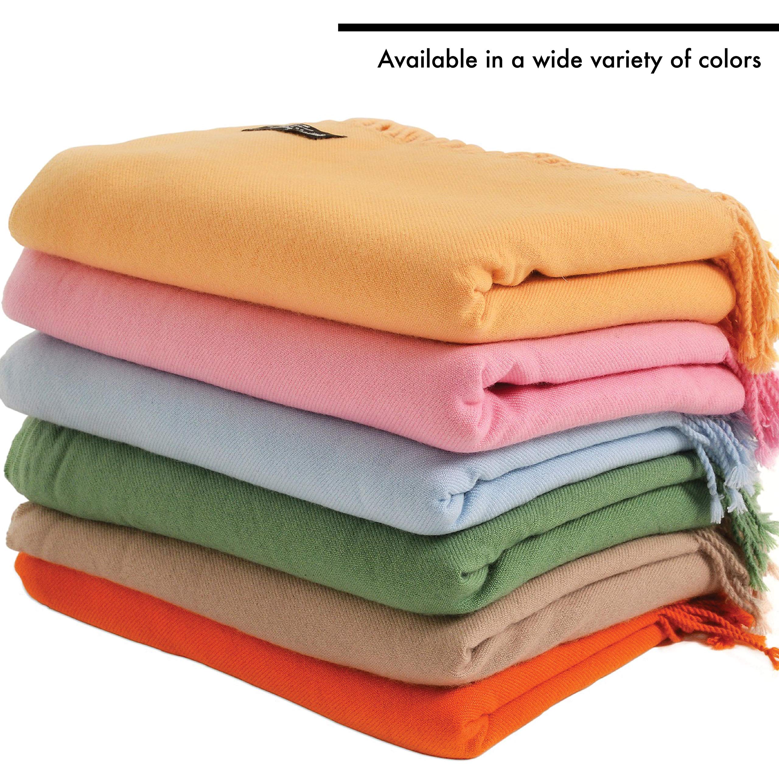 Cashmere Boutique 100% Pure Cashmere Throw Blanket, Soft & Warm 60x80 in